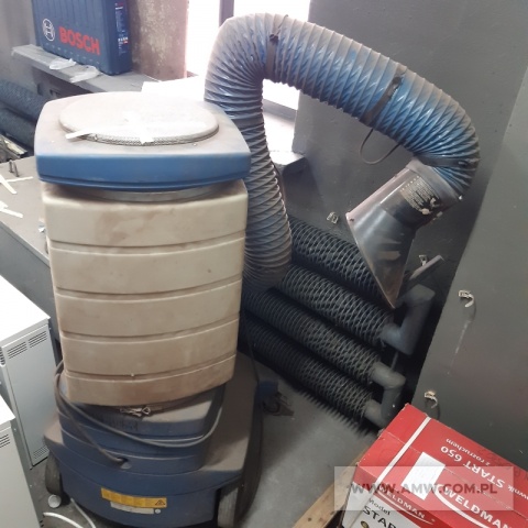 Urządzenie do filtrowania gazów spawalniczych FILTERCART (wymiary bez ramienia: długość 1145 mm, szerokość 770 mm, wysokość 1410 mm, moc: 0,75 kW, przyłącze sieciowe: 220 - 230V) 